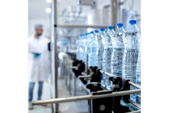 Image Plastic bottle production.